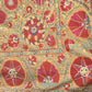 19th Century Uzbek Silk Embroidery Antique Pomegranate & Floral Suzani