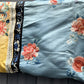Qing Dynasty Blue Silk Embroidered Robe Peking Knot Details