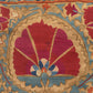 19th Century Uzbek Silk Embroidery Antique Pomegranate & Floral Suzani