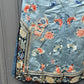 Qing Dynasty Blue Silk Embroidered Robe Peking Knot Details
