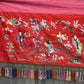 Very Large Late Qing Dynasty Narrative Chinese Silk Textile Panel