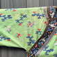 Antique Kesi Tapestry Silk Robe Crane & Cloud Motif Apple Green 69 x 52