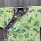 Antique Kesi Tapestry Silk Robe Crane & Cloud Motif Apple Green 69 x 52
