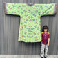 Antique Kesi Tapestry Silk Robe Crane & Cloud Motif Apple Green 69 x 52