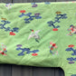 Antique Kesi Tapestry Silk Robe Crane & Cloud Motif Apple Green 69 x 52