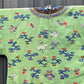 Antique Kesi Tapestry Silk Robe Crane & Cloud Motif Apple Green 69 x 52
