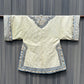 Late Qing Dynasty Silk Damask Robe with Figural & Floral Embroidery