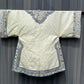 Late Qing Dynasty Silk Damask Robe with Figural & Floral Embroidery