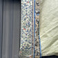 Late Qing Dynasty Silk Damask Robe with Figural & Floral Embroidery