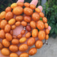 Antique Baltic Butterscotch Yolk Amber Graduated Oval Bead Necklace - 143g 40"