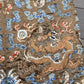 Antique Qing Dynasty Embroidered Silk Dragon Robe Textile Fragment - 19th C.