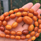 Antique Early 20th Century Natural Butterscotch Amber Bead Necklace 56.44 Grams