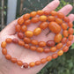 Antique Early 20th Century Natural Butterscotch Amber Bead Necklace 56.44 Grams