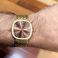 Rare Vintage Patek Philippe 3604/1 18K Yellow Gold Cushion Burgundy Dial - Uncut