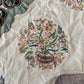 Antique Early 20th Century Chinese Silk Felt Robe with Embroidered Floral Design
