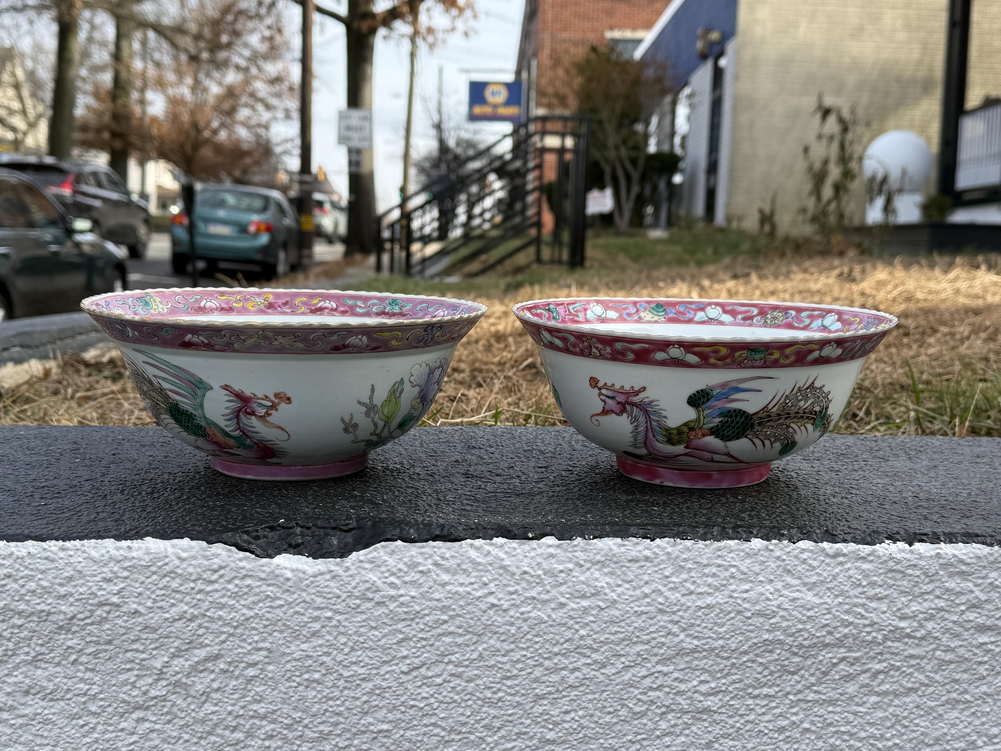 Marvelous Pair of Antique Chinese Porcelain Peranakan Nonya