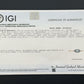 IGI Certified Antique Green Beryl & White Sapphire Bar Brooch 10K Gold & Silver