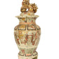 Massive Japanese Meiji Satsuma Temple Jar with ShiShi Lion Finial – Hand-Painted