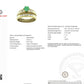 14K Two-Tone Gold Emerald & Diamond Ring, IGI Certified, 5.01g
