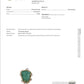 Amazing GIA Certified 14K Yellow Gold Carved Green Beryl & Diamond Ring 6.5