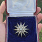 Victorian 5.50 CTW Old Mine Cut Diamond Starburst Brooch Pin – IGI Certified