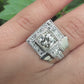 Art Deco GIA 1.00 Carat M Color VS2 Diamond Ring 14K White Gold Ring Size 5.75