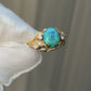 GIA Certified 2.40ct Natural Black Opal & Diamond Ring 14K Yellow Gold