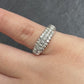 Gorgeous 14K White Gold Diamond Pave Band – Size 4