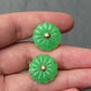 14K Yellow Gold Natural Jade Jadeite Earrings 6.4 DWT IGI Certified