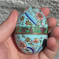 Fabulous Floral Russian Enamel Silver Egg Fantastic Details