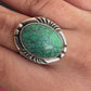 Outstanding American Indian Navajo Men’s Ring Fabulous Turquoise Circle JW