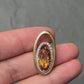 IGI Certified 14K Yellow Gold Pendant 4.40ct Oval Natural Citrine & Diamonds
