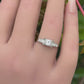 IGI Certified Platinum Art Deco Ring 0.30ct Natural Diamonds Size 5.75