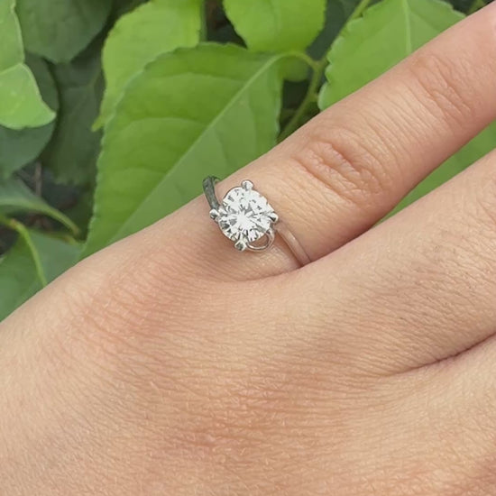 18K White Gold Solitaire Diamond Ring – 0.75 Carat, IGI Certified, Size 5