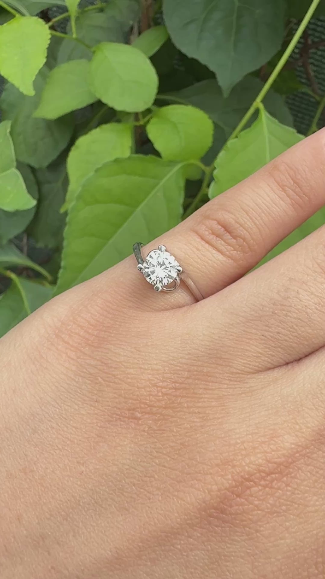 18K White Gold Solitaire Diamond Ring – 0.75 Carat, IGI Certified, Size 5