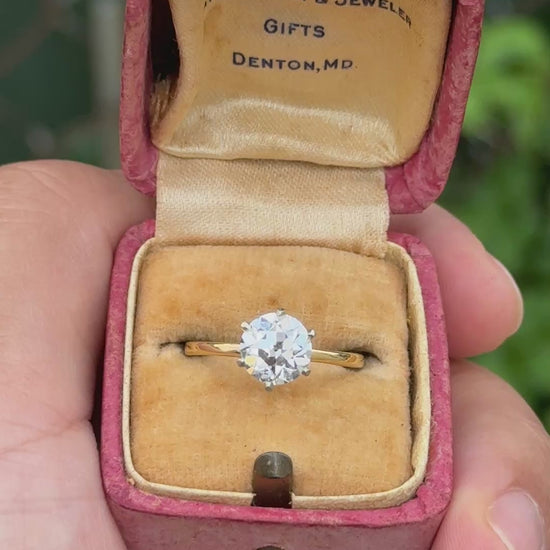Rare Antique Tiffany & Co 1.52ct E VVS1 Old European Cut Diamond Engagement Ring