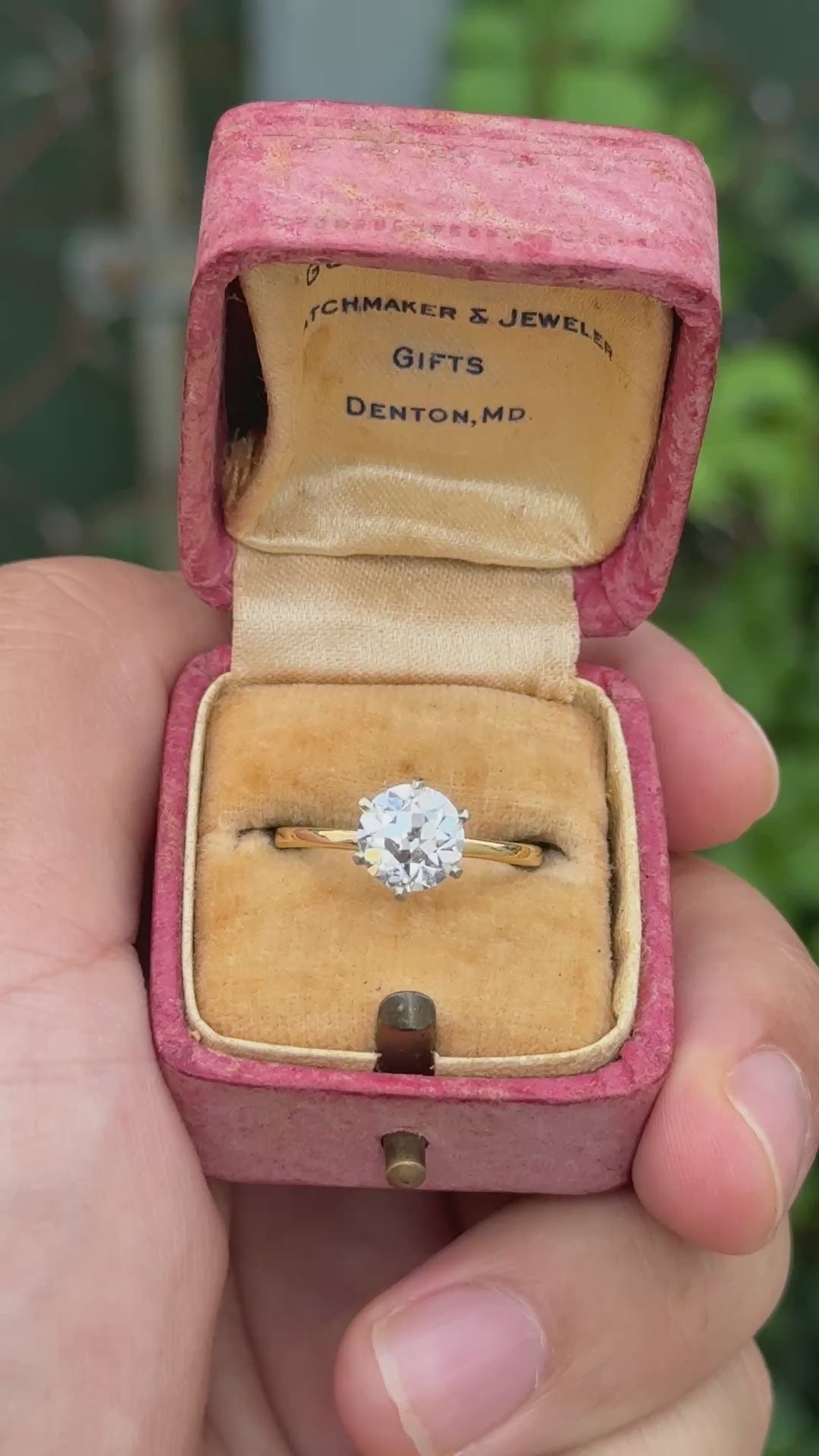 Rare Antique Tiffany & Co 1.52ct E VVS1 Old European Cut Diamond Engagement Ring