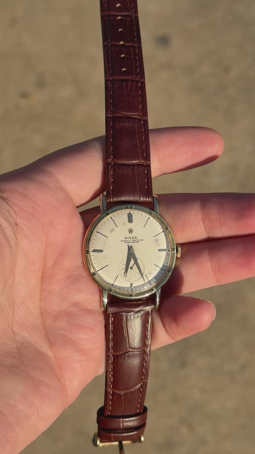 Rare Rolex Ref. 4325 Solid 14K Gold Men's Watch - 35mm - Recently Serviced