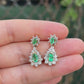 IGI Certified 1.70 CTW Natural Emerald & 2.00 CTW Diamond Drop Earrings in 14K