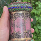 Antique Chinese Silver Enamel Tea Caddy With Fine Gems All Around