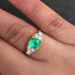 Exceptional High Quality 1 Carat Emerald & Diamond Ring
