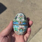 Outstanding Antique Russian Enamel Silver Egg With Floral Details