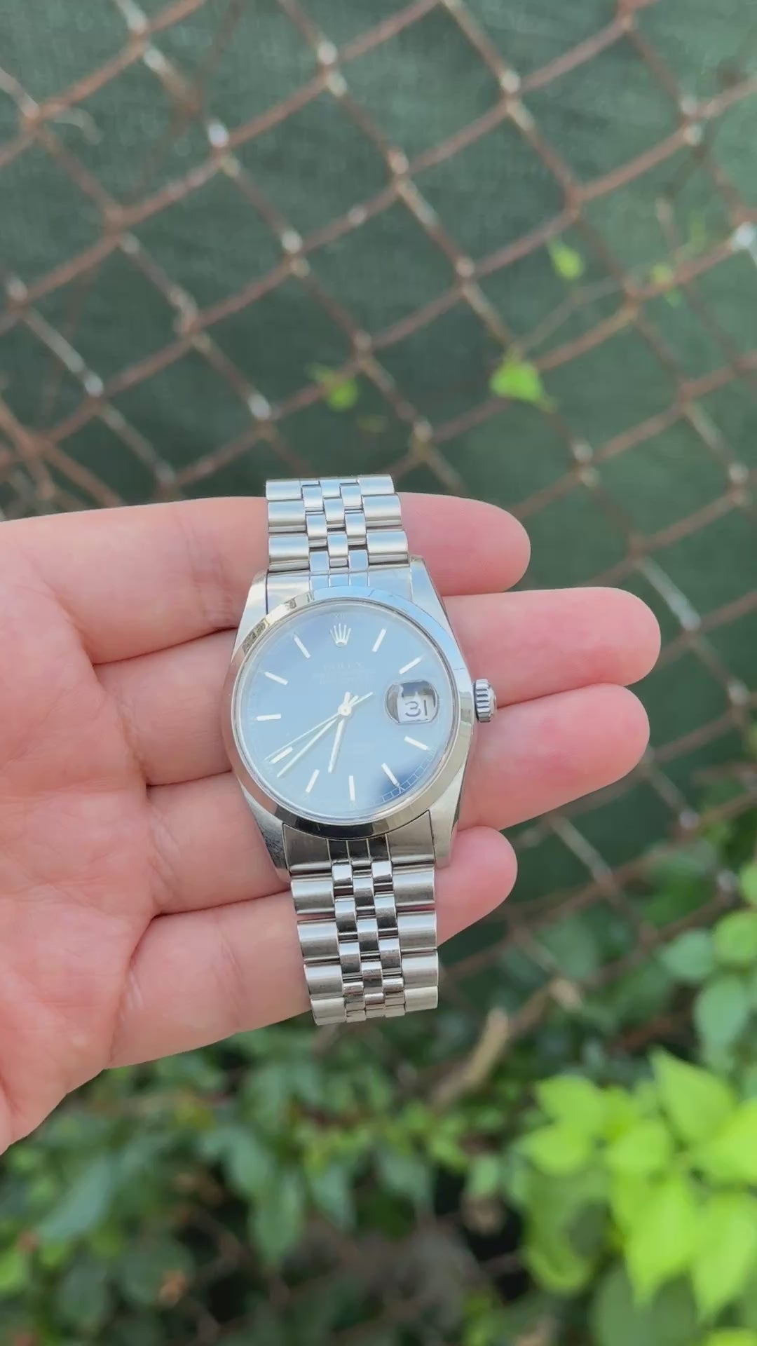 Rolex Datejust 36mm 16200 Blue Dial Jubilee Steel Watch Box Papers U-Serial 1997