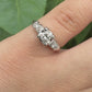 IGI Certified 14K Yellow & White Gold Ring Natural Diamonds Ring Size 4.5