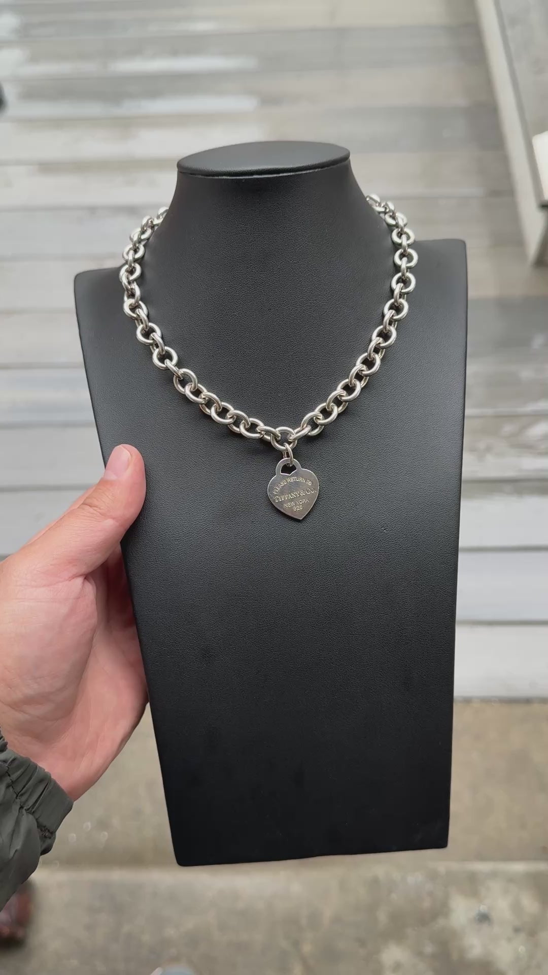 Tiffany & Co. Sterling Silver “Please Return to Tiffany” Heart Tag Necklace 16’’