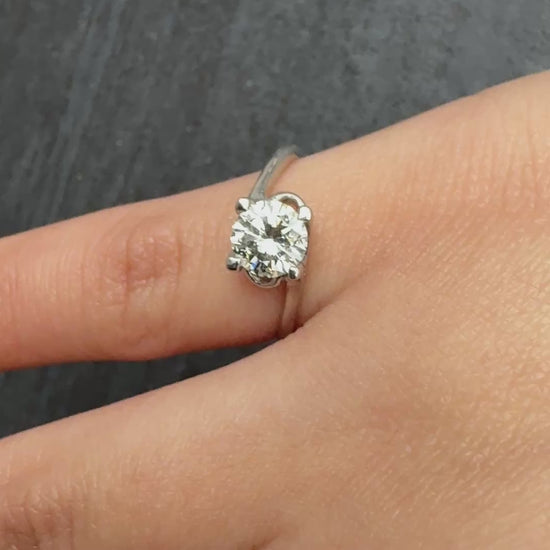 18K White Gold Solitaire Diamond Ring – 0.75 Carat, IGI Certified, Size 5