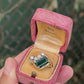 IGI Certified 3CT Emerald Cut Green Tourmaline Diamond Ring 14K Size 7.25