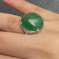 Exquisite 16-17 Carat Approx. Cabochon Emerald Ring in Platinum