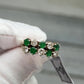 IGI Certified 14K White Gold Emerald & Diamond Ring 2.00 CTW Size 6.75
