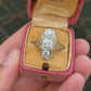 GIA Certified 14K Gold Art Deco Three-Stone Diamond Engagement Ring 2.00 TCW